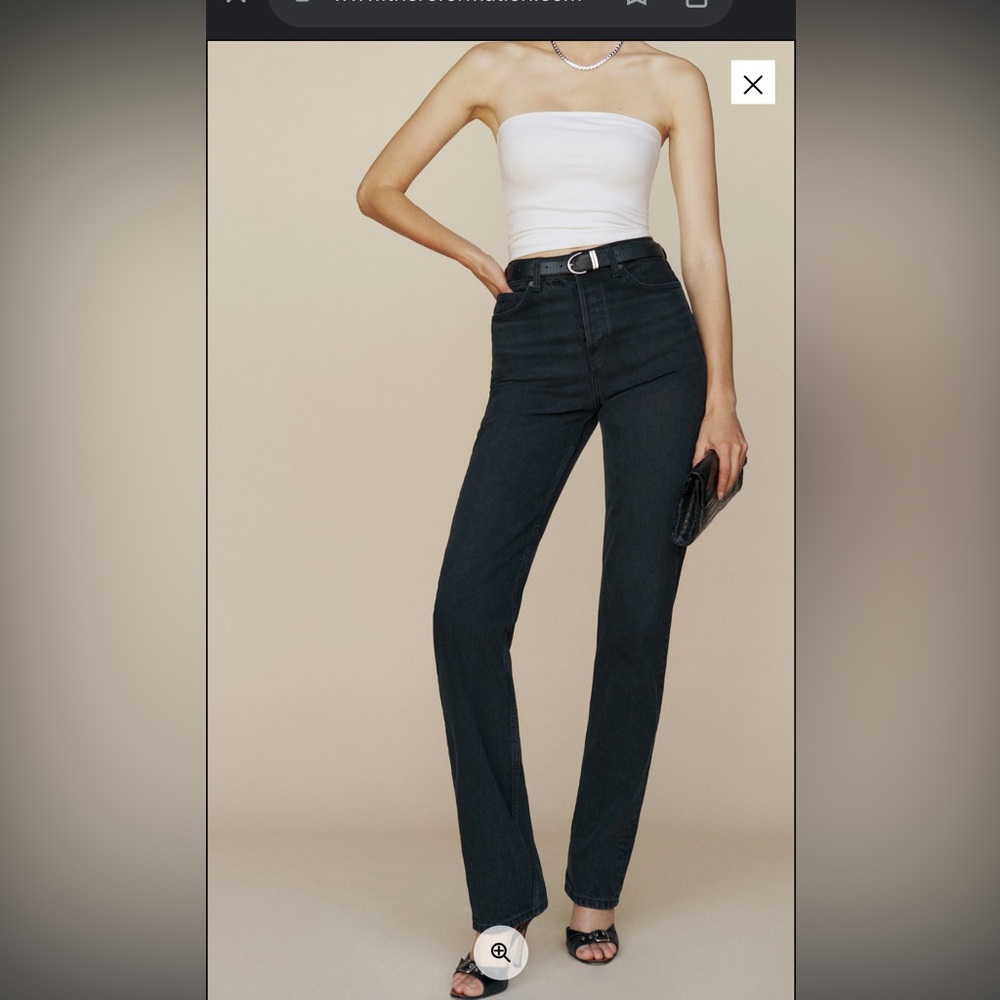 Reformation Cynthia high rise straight long jeans w25 NWT